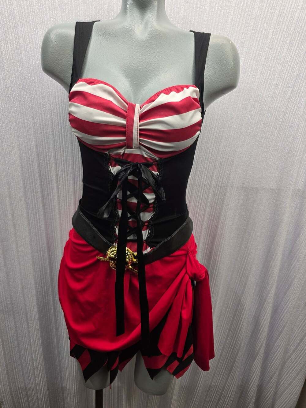 Leg Avenue Pirate Costume Black Red White